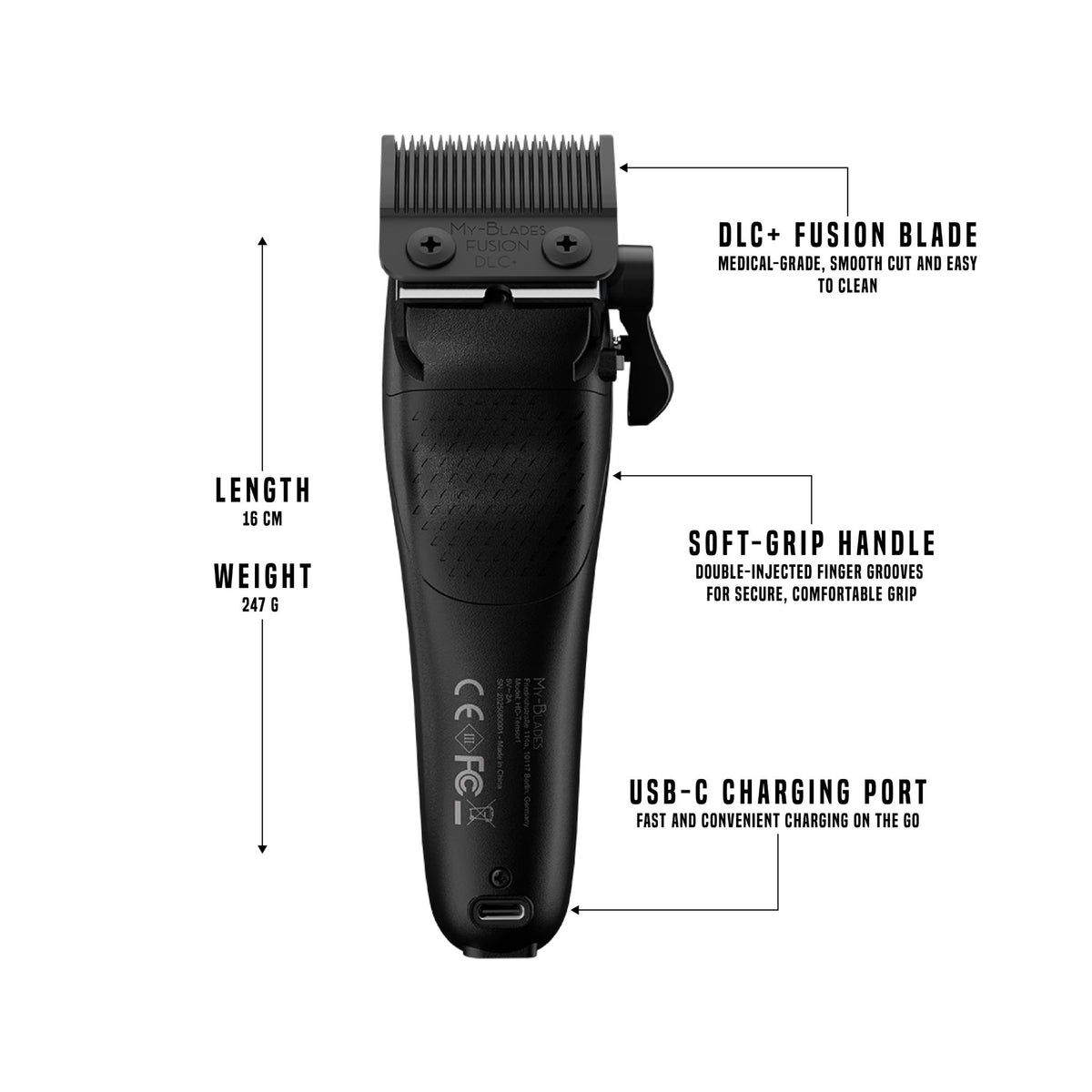 Tensor 1 Black - حلاقة وماكينة قص شعر احترافية تعمل بالذكاء الذكاء الاصطناعي